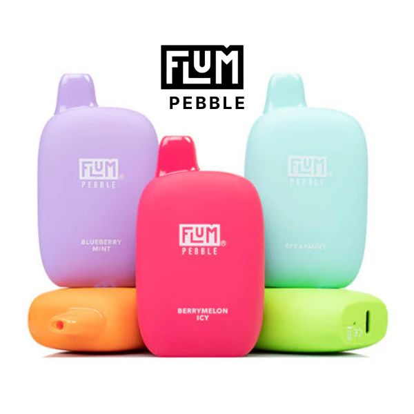 Flum Pebble 6000 Puffs Rechargeable Disposable Vapes with fruity flavors available at VapeHub vape vending machine.